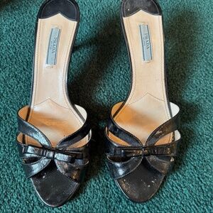 Prada kitten heel sandals